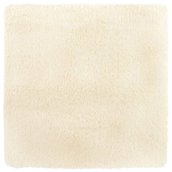 vidaXL Shaggy Rug High Pile NAVARRA Cream 120x120 cm Polyester
