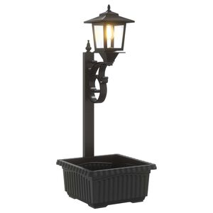 vidaXL Bollard Light with Planter Black 29 x 28 x 74 cm ABS and PP