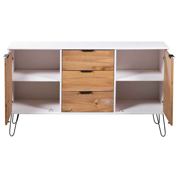 vidaXL Sideboard New York 130.6 x 43 x 73.6 cm Solid pine wood