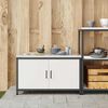 vidaXL Kitchen Storage with Shelf White 90 x 50 x 53 cm Steel