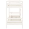 vidaXL Bunk Bed without Mattress White 75x190 cm Small Single Solid Wood Pine