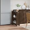 vidaXL Cabinet with Wheels Brown Oak 60x22x79 cm Engineered Wood
