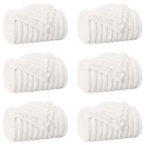 vidaXL Throw Blankets 6 pcs White 150 x 130 cm 2.85 kg Fleece