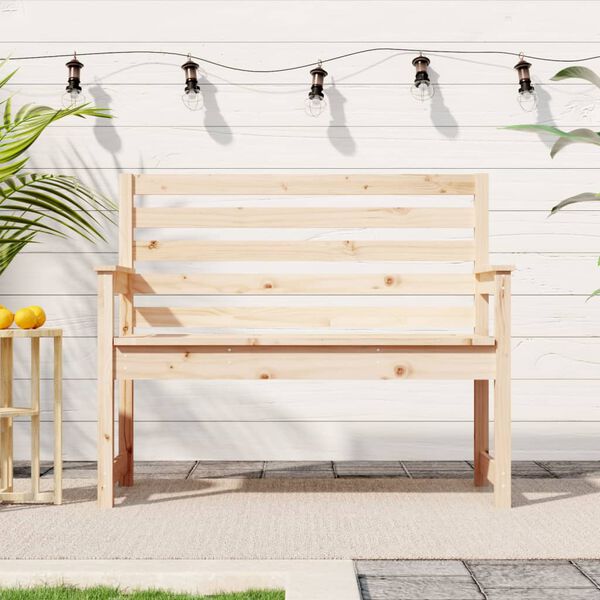 vidaXL Garden Bench 109x48x91.5 cm Solid Wood Pine
