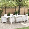 vidaXL Garden Dining Table White 300 x 100 x 73 cm Poly Rattan