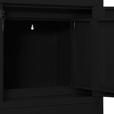 vidaXL Office Cabinet Black 90x40x102 cm Steel
