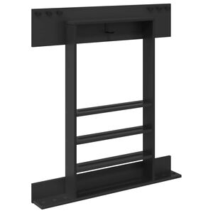 vidaXL Billiard Cue Stand Engineered Wood 93 x 12 x 103 cm Black