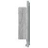 vidaXL LED Bathroom Mirror Wall-mounted Grey Sonoma 40 x 37 x 8.5 cm