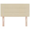 vidaXL LED Headboard with LED Strip Lights Manual Cream 80 cm Fabric