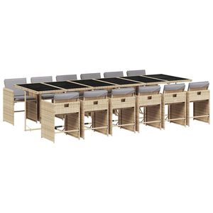 vidaXL Garden Dining Set | Mix beige