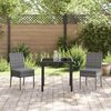 vidaXL Garden Dining Set 3 pcs Grey Powder-Coated Steel