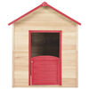 vidaXL Kids Play House Fir Wood Red