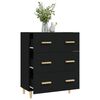 vidaXL Sideboard Black 70x34x90 cm Engineered Wood