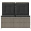 vidaXL Garden Bench Grey Poly Rattan