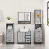 vidaXL 4&nbsp;Piece Bathroom Furniture Set&nbsp;Grey Sonoma Engineered Wood