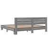 vidaXL Bed Frame without Mattress Grey Sonoma 180x200 cm Super King