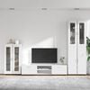 vidaXL TV Cabinet Set with Drawer with Shelf White Engineered Wood