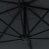vidaXL Wall-mounted Garden Parasol with LEDs 300 cm Anthracite