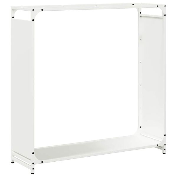 vidaXL Firewood Rack White 90x28x90 cm Cold-rolled steel