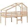 vidaXL High Sleeper Bed without Mattress 90x200 cm Solid Wood Pine