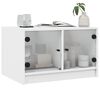 vidaXL Coffee Table with Glass Doors White 68x50x42 cm