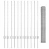 vidaXL Fence with Post Silver 1 x 25 m Steel