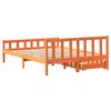 vidaXL Bed Frame without Mattress Wax Brown 160x200 cm Solid Wood Pine