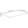vidaXL Table Top 100x60x3.8 cm Live Edge Solid Wood Mango