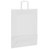 vidaXL Paper Bags 50 pcs with Handles White 32x12x42 cm
