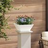 vidaXL Garden Planter White 35 x 35 x 15 cm Cold-rolled Steel
