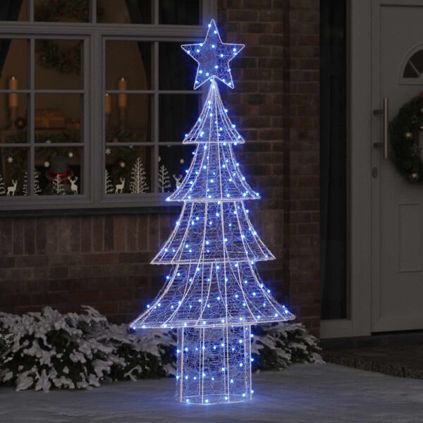 vidaXL Christmas Tree with 240 LEDs Blue 180 cm Acrylic