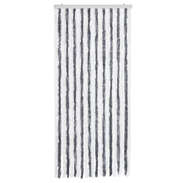 vidaXL Insect Curtain Grey and White 90x200 cm Chenille
