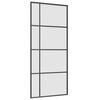 vidaXL Sliding Door with Hardware Set Black 90x205 cm ESG Glass
