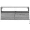 vidaXL TV Wall Cabinet with LED Lights Grey Sonoma 100x31x45 cm