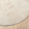 vidaXL Area Rugs Oval HUARTE Beige 120 x 170 cm 100% Polyester