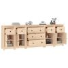 vidaXL Sideboard 230x35x80 cm Solid Wood Pine