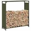 vidaXL Firewood Rack Olive Green 90x28x90 cm Cold-rolled steel