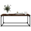 vidaXL Coffee Table Smoked Oak 102x50x40 cm Engineered Wood and Iron