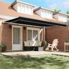 vidaXL Retractable Awning Black 450 x 300 cm Polyester and Steel