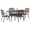 vidaXL Garden Dining Set 5 pcs Bronze Aluminium