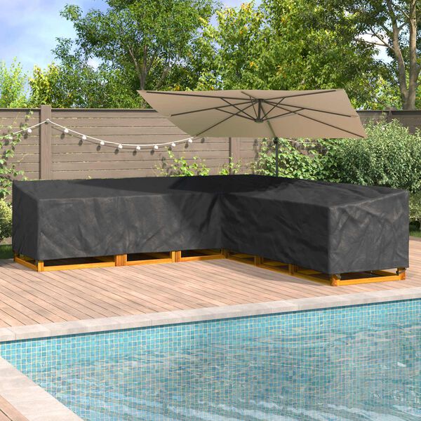 vidaXL Furniture Cover Black 325 x 325 x 80 cm 210D Oxford Fabric