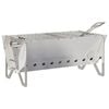 vidaXL Camping Fire Pit 42 x 22 x 18 cm Stainless Steel Silver