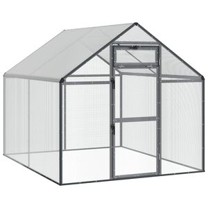 vidaXL Bird Cage Anthracite 181.5 x 221 x 173.5 cm Welded Wire Mesh