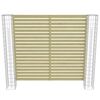 vidaXL Garden Fence Panel with Gabion Posts Pinewood 180x180 cm
