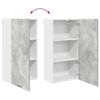 vidaXL Hanging Cabinet Concrete Grey and White 50 x 31 x 100 cm