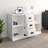vidaXL Sideboard White 104.5x35.5x67.5 cm Engineered Wood