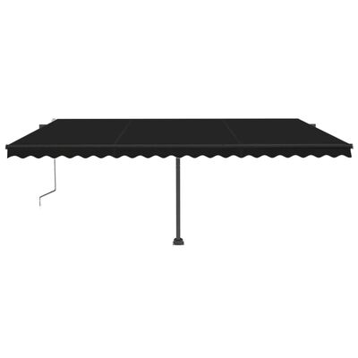 vidaXL Automatic Awning with LED&Wind Sensor 500x300 cm Anthracite