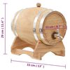 vidaXL Wine Barrel with Tap Solid Pinewood 12 L