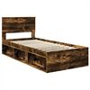vidaXL Bed Frame with Headboard Smoked Oak 75 x 190 cm Engineered wood