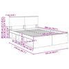 vidaXL Bed Frame with Headboard White 160 x 200 cm Engineered wood
